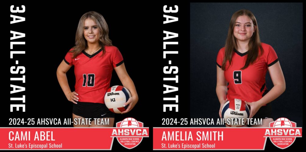 Cami Abel and Amelia Smith, AHSVCA Class 3A All State First Team