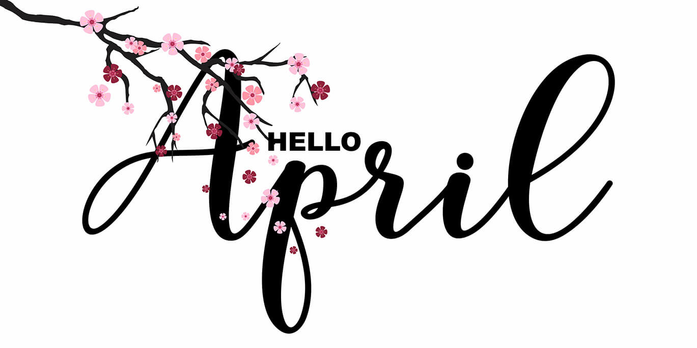April welcome sign