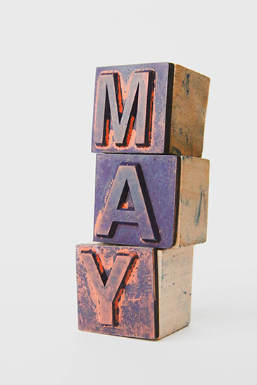 Blocks spelling out may