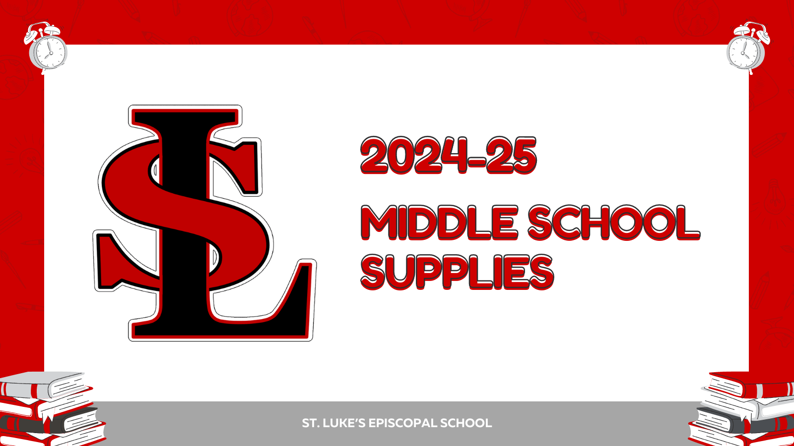 2024-25 Middle School Supply List Graphic